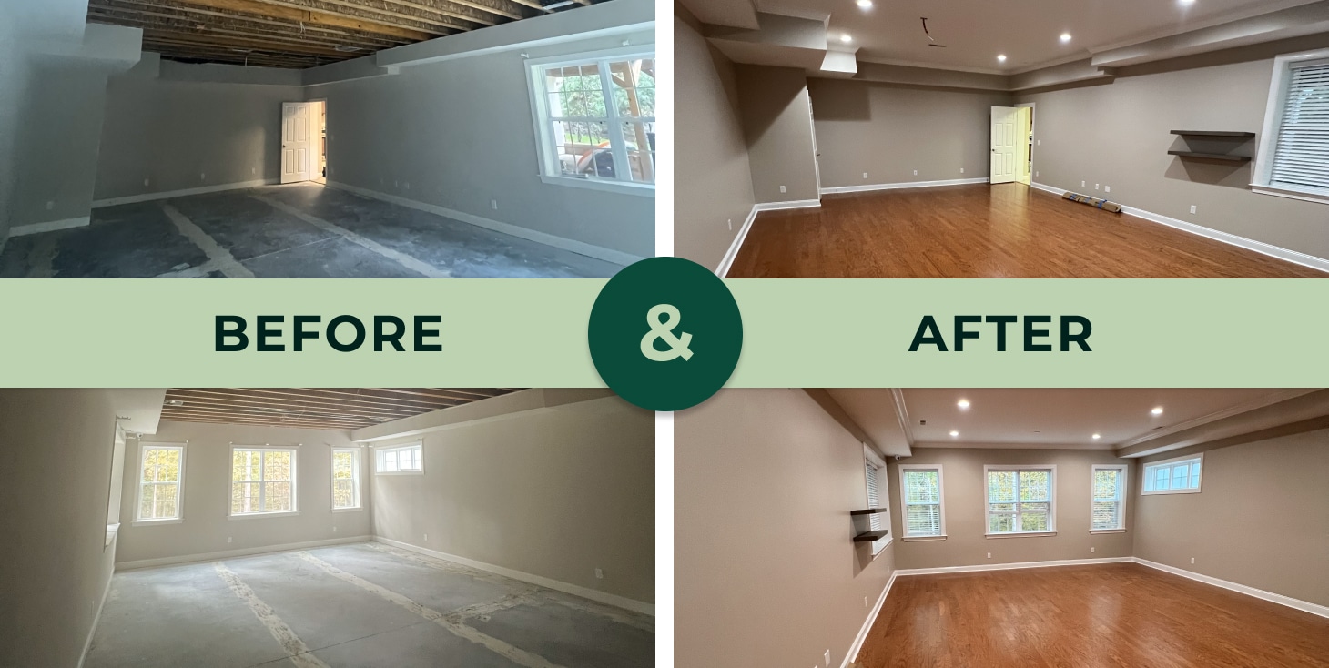 Basement Remodeling Before & After